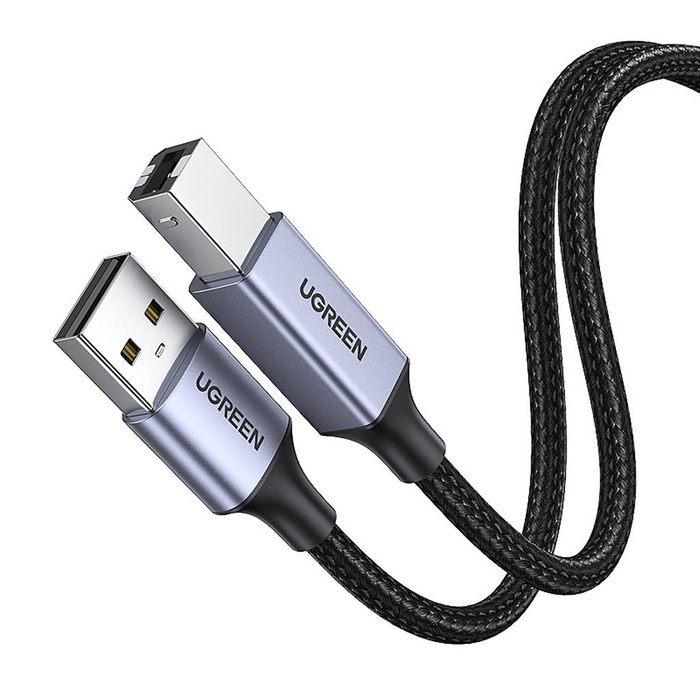 Ugreen uSB Typ B Druckerkabel (Stecker) - USB 2.0 (Stecker) 480 Mbps 5m Schwarz (US369 90560)