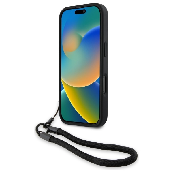 BMW BMHCP16X23RMRLK iPhone 16 Pro Max 6.9" black/black hardcase Signature Leather Wordmark Cord