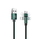 Trenzado USAMS USB MicroUSB U60 Rotativo 2A 1m Verde