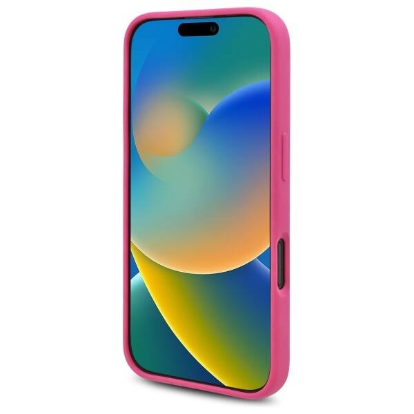 Etui Karl Lagerfeld iPhone 16 6.1" fuksja/fuschia hardcase Silicone Choupette Head Print MagSafe