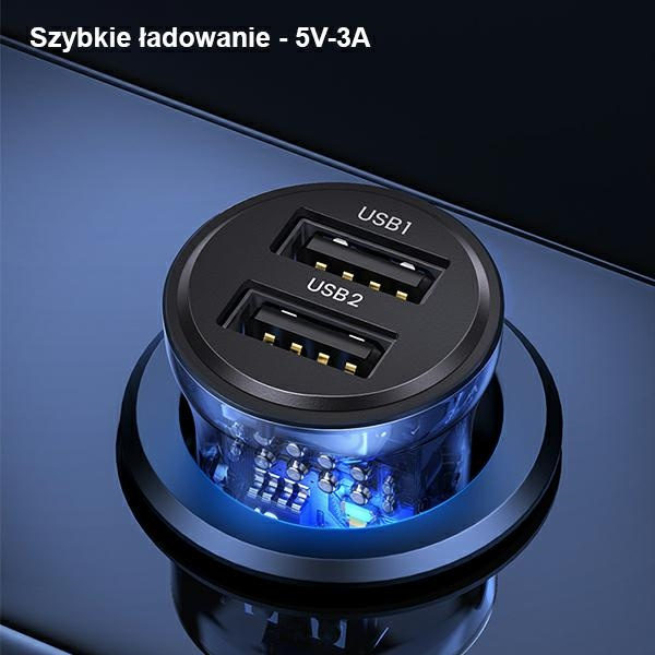 USAMS Charg. sam. C31 3A 2xUSB-A Fast Charge black/black CC162CC01(US-CC162)