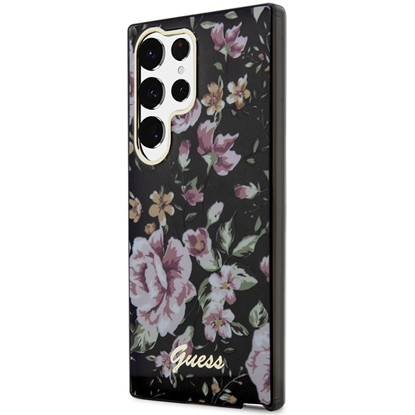 Funda Guess Guhcs23lhcfwsk S23 Ultra S918 Black/Black Hardcase Flower Collection Case