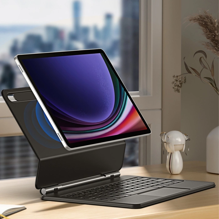 Dux Ducis Keyboard (MK Series) Hülle mit Bluetooth-Tastatur für Samsung Galaxy Tab S9+ / S8+ / S7+ – Schwarz