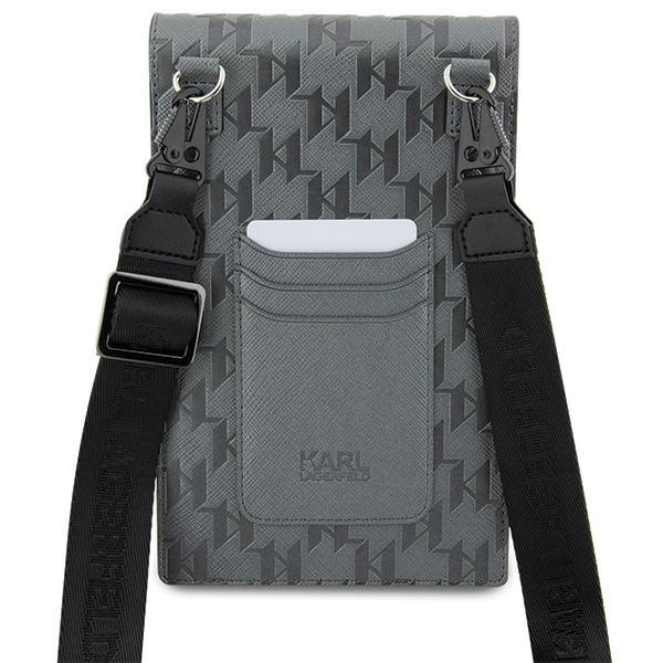 Karl Lagerfeld Handtasche KLWBSAKHPCG silber/silber Saffiano Monogramm Choupette