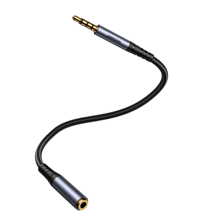 Cable de audio estéreo Joyroom AUX 3,5 mm mini jack (macho) - mini jack (hembra) 1,2 m negro (SY-A09)