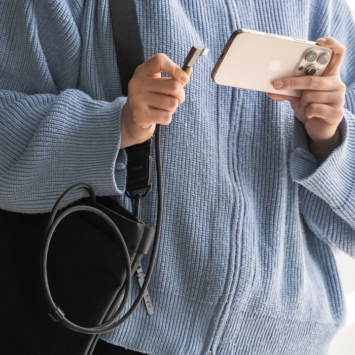 Kabel RINGKE USB 3.2 GEN 2X2 TYPE-C 90 DEGREE CABLE PD240W 100CM BLACK