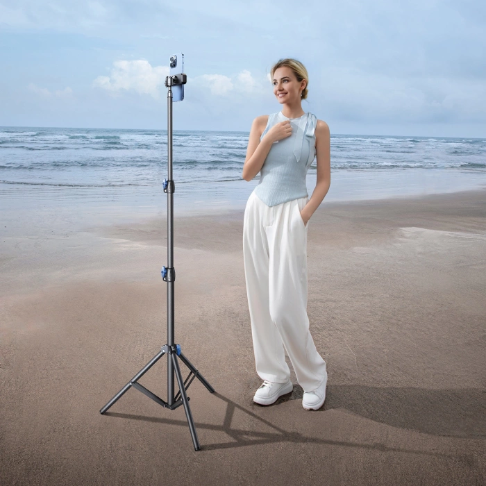 Wozinsky WRLD-00Y1S tripod tripod durable carbon steel tripod 1.7m matte - black