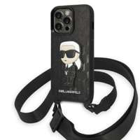 Karl Lagerfeld KLHCP14LSTKMK iPhone 14 Pro 6,1" black/black hardcase Monogram Ikonik Patch