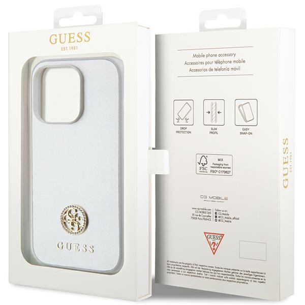 Guess GUHCP15XPS4DGPS iPhone 15 Pro Max 6.7" silver/silver hardcase Strass Metal Logo