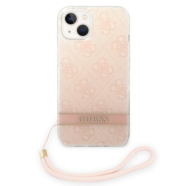 Guess GUOHCP14MH4STP iPhone 14 Plus 6,7" rosa/rosa hartcase 4G Print Strap