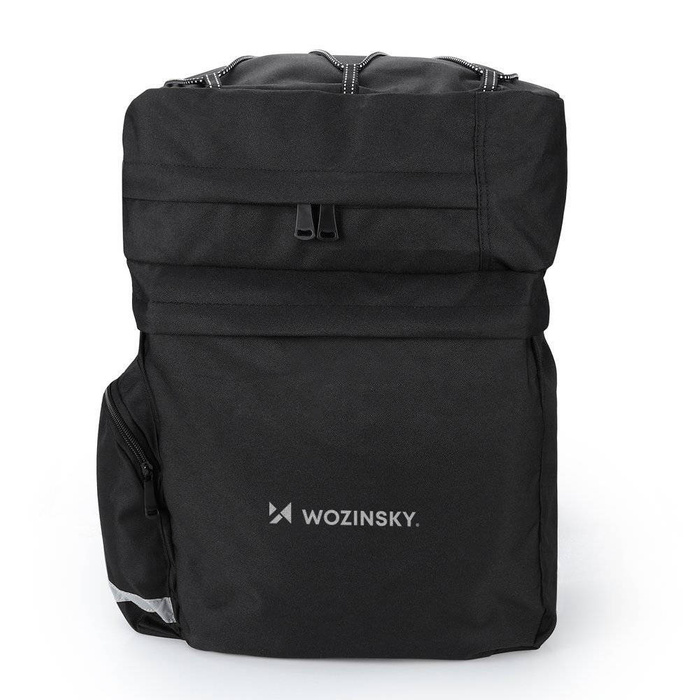 Bolsa de bicicleta espaciosa Wozinsky 60 l para el maletero (cubierta de lluvia incluida) negro (WBB13BK)