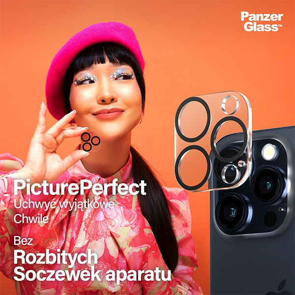 PanzerGlass Picture Perfect iPhone 15    Pro 6.1" / 15 Pro Max 6.7" czarny/black 1137 camera lens