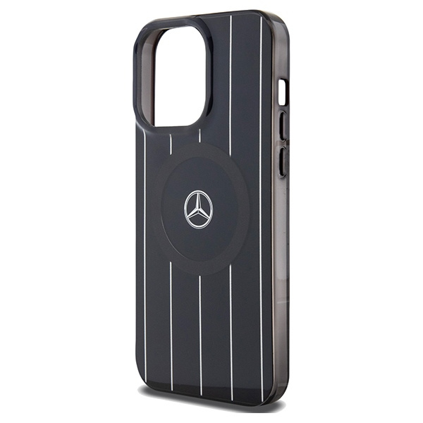 Etui Mercedes MEHMP15X23HRSK iPhone 15 Pro Max 6.7" czarny/black hardcase Double Layer Crossed Lines MagSafe Case