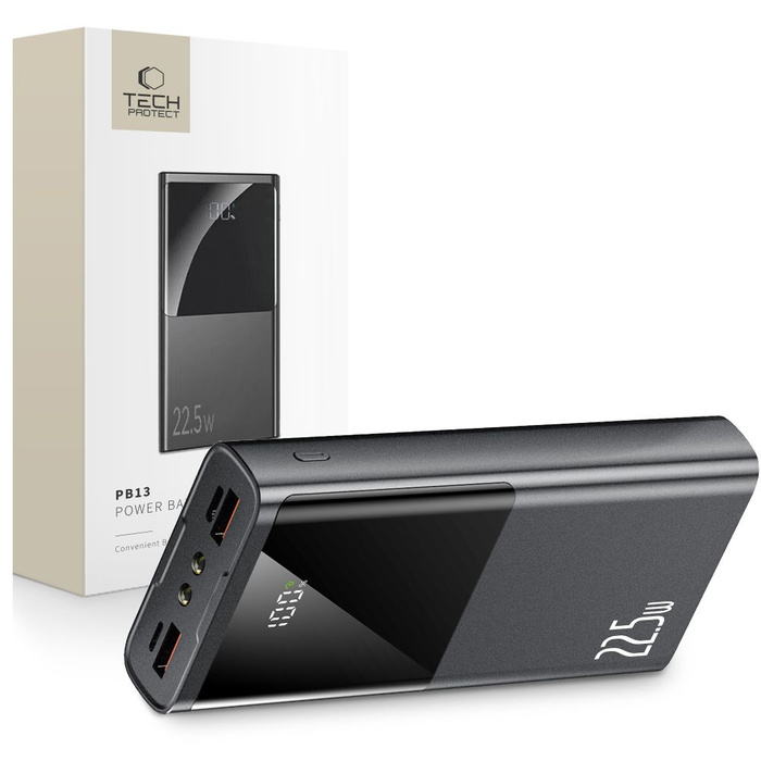 TECH-PROTECT PB13-22.5W POWER BANKA 20000MAH ŠEDÁ