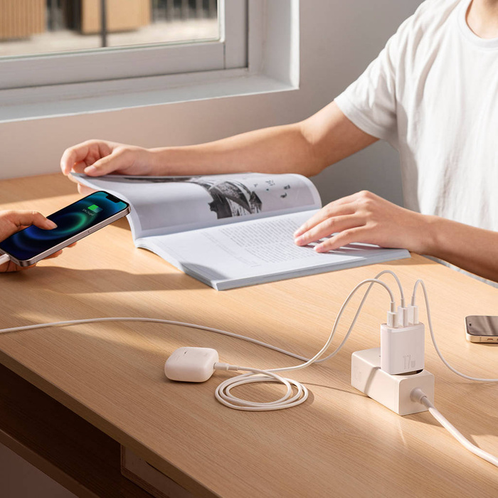 Baseus Compact  Charger 3U 17W EU White