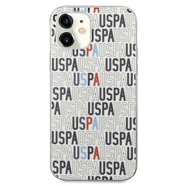 Pouzdro US POLO Apple iPhone 12 Mini Logo Mania Collection USHCP12SPCUSPA6 Bílé pouzdro
