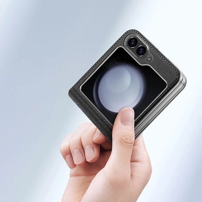 Dux Ducis Brill leather case for Samsung Galaxy Z Flip 6 - black