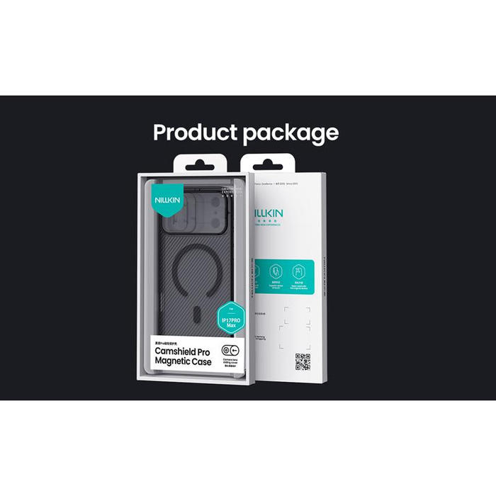 NILLKIN CAMSHIELD PRO MAGNETIC IPHONE 17 PRO MAX, PRZEŹROCZYSTY CZARNY