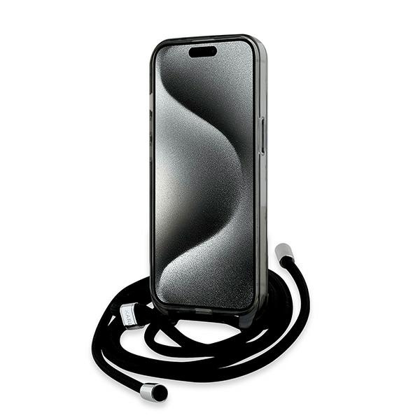 Etui Karl Lagerfeld KLHMP15SHCKCKLCK iPhone 15 / 14 / 13 6.1" czarny/black hardcase IML Crossbody Monogram Karl & Choupette Head MagSafe