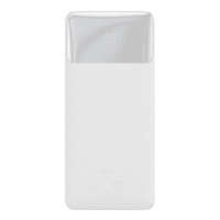 Baseus Bipow powerbank s displejem 30000mAh 15W bílá (Overseas Edition) + kabel USB-A - Micro USB 0,25m bílá (PPBD050202)