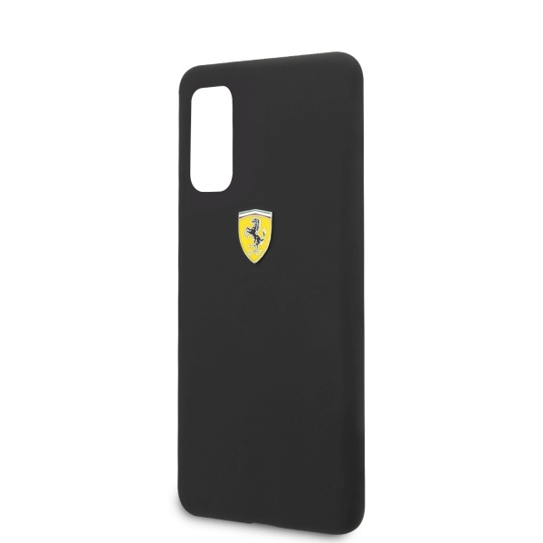 FERRARI Funda de silicona negra para Samsung Galaxy S20