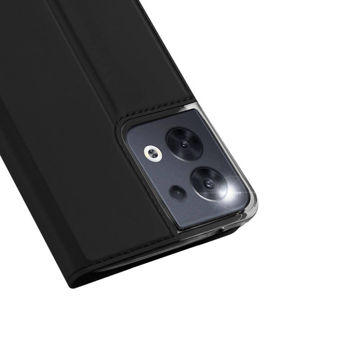 Dux Ducis Skin Pro funda para Oppo Reno 8 flip cover tarjetero soporte negro