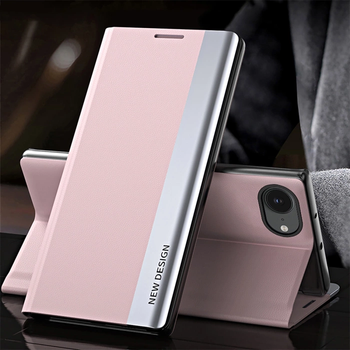 Sleep Case Pro for iPhone 16e with flap and stand - pink