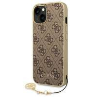 Hülle GUESS Apple iPhone 14 Plus 4G Charms Kollektion Braun Hartcase