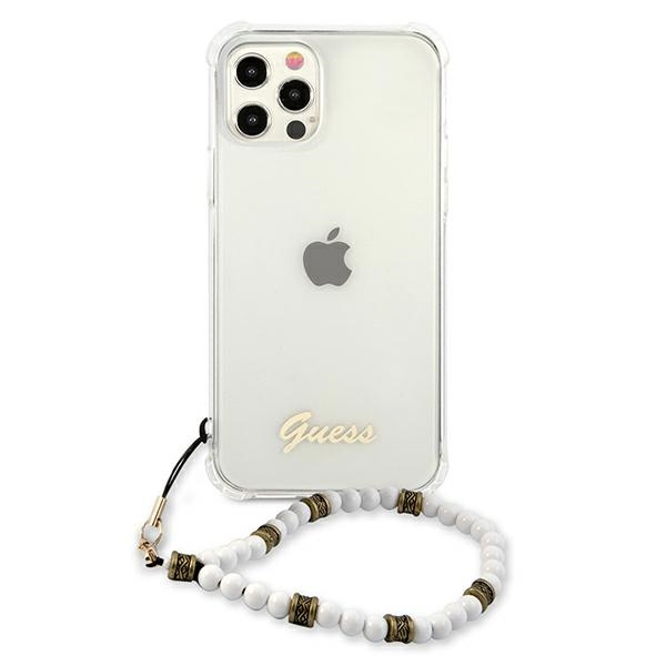 Coque GUESS Apple iPhone 12 Pro Max White Pearl Clear Hardcase