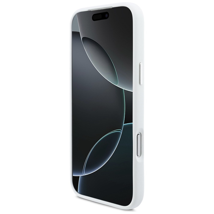 Etui BMW M Silicon Horizontal Line       MagSafe do iPhone 17 Pro Max biały