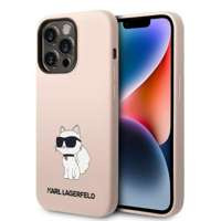 Pouzdro Karl Lagerfeld iPhone 14 Pro Max 6,7" hardcase pink/pink Silicone Choupette