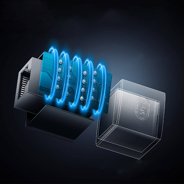 Baseus AirJoy Series Ethernet-Kabelstecker RJ-45 2 Stück - schwarz