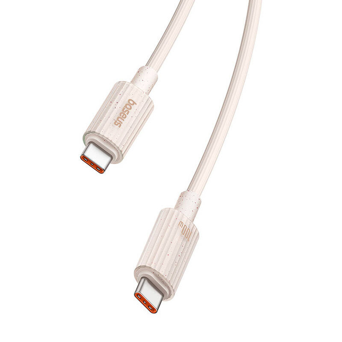Kabel szybko ładujący Baseus USB-C do USB-C Habitat Series 100W, 1m (różowy)
