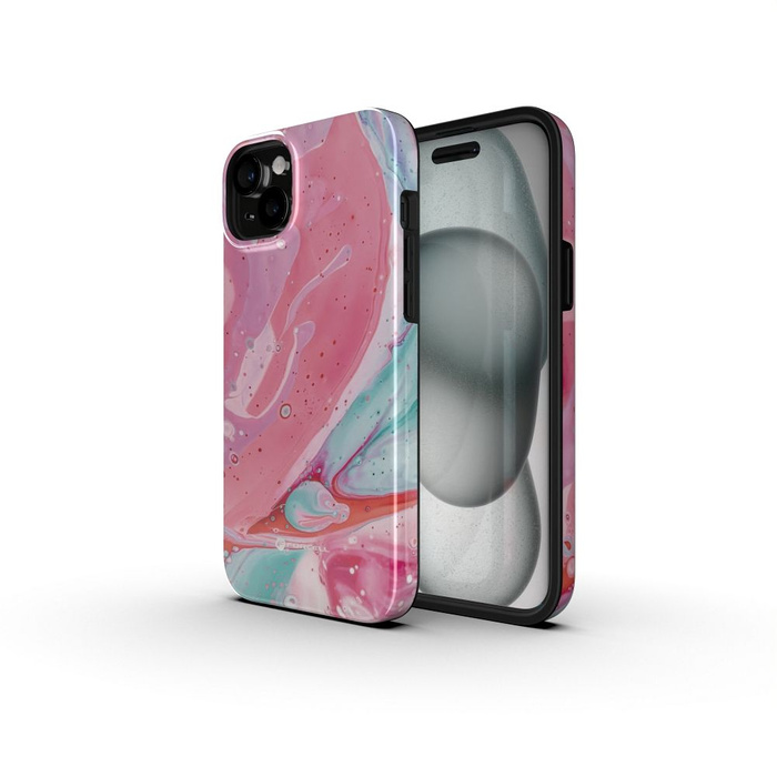 Etui na iPhone 16 PRO MAX Forcell F-Protect Mirage zgodny z MagSafe Military Drop-Test pink marble