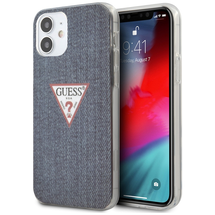 Telefontok GUESS Apple iPhone 12 Mini Jeans Collection GUHCP12SPCUJULDB Navy Blue Hardcase