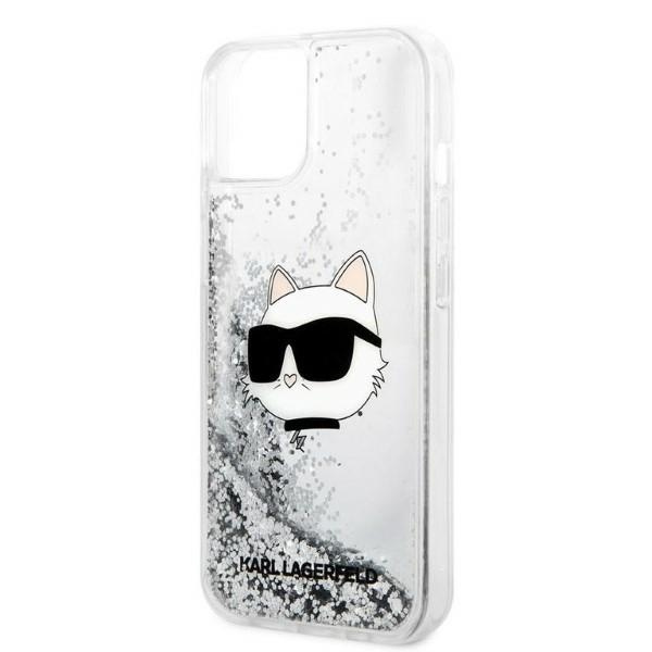 Karl Lagerfeld KLHCP14MLNCHCS iPhone 14 Plus 6,7" stříbrná/stříbrná tvrdácase Glitter Choupette Head
