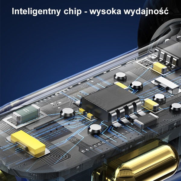 USAMS Charg. sam. 2xUSB+1xUSB-C 80W Fast Charge modrá/modrá CC159CC02 (US-CC159)