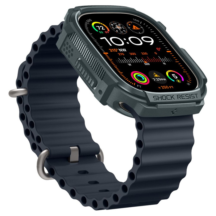 Hülle Spigen Rugged Armor Apple Watch Ultra 1 / 2 (49 Mm) Abyss Grün