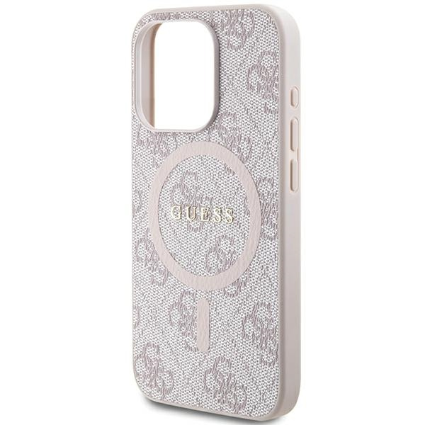Etui Guess GUHMP13LG4GFRP iPhone 13 Pro / 13 6.1" różowy/pink hardcase 4G Collection Leather Metal Logo MagSafe Case