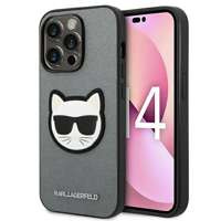 Case Karl Lagerfeld iPhone 14 Pro Max 6.7" hardcase silver/silver Saffiano Choupette Head Patch