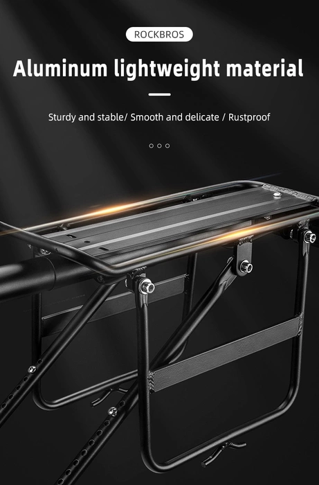 Rockbros 33210004001 Fahrradträger mit Ablage – Schwarz