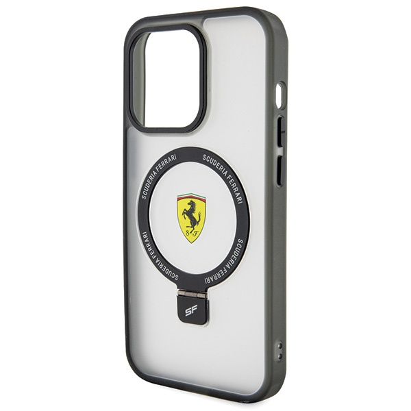 Coque Ferrari FEHMP15LUSCAH iPhone 15 Pro 6.1" transparent durcase Ring Stand 2023 Collection MagSafe Case