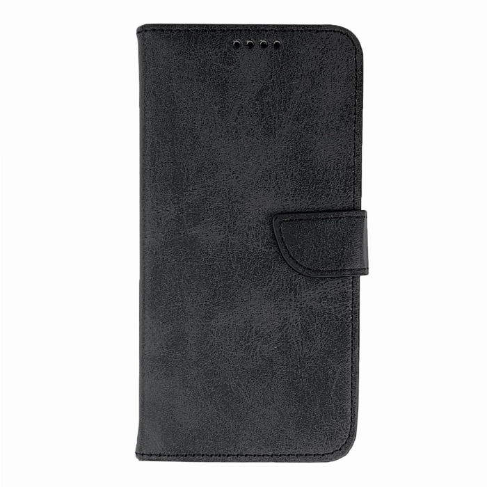 Leather Book Case for iPhone 16 - black