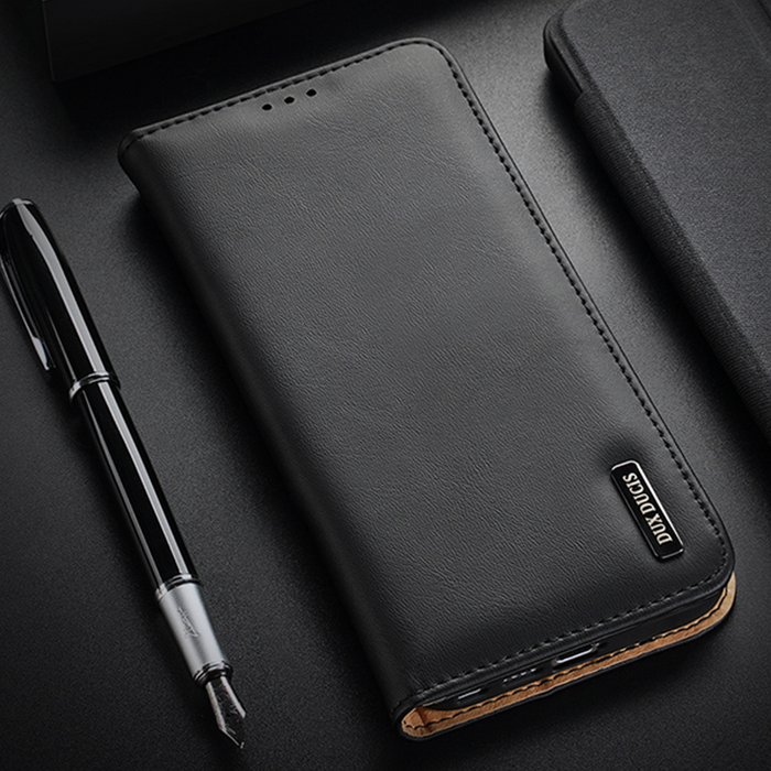 Obal Dux Ducis Hivo obal pro Samsung Galaxy S23 Ultra flip cover wallet stand RFID lock brown Case