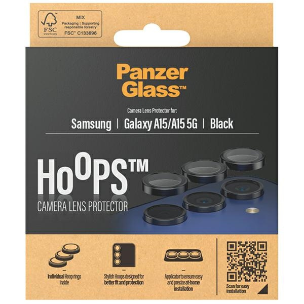 PanzerGlass Hoops Camera Samsung Galaxy A15 / A15 5G czarny/black 1224 camera lens protector hoop optic rings