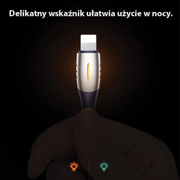 Câble Tresse USAMS Lightning U-Tone Power-off 2A Fast Charging 1.2m Noir