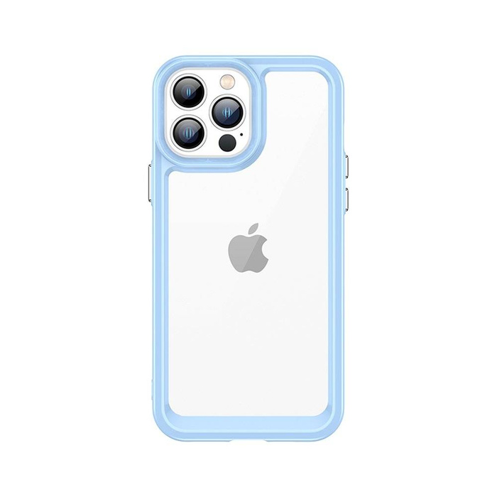 Outer Space Custodia rigida per iPhone 12 Pro con cornice in gel blu