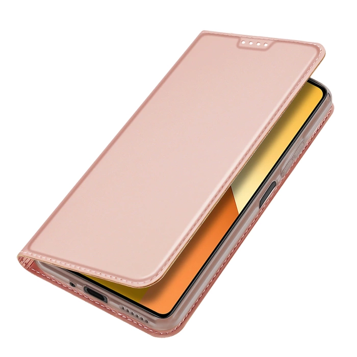 Custodia Dux Ducis Skin Pro con patta e slot per schede per Xiaomi Redmi Note 13 5G - rosa