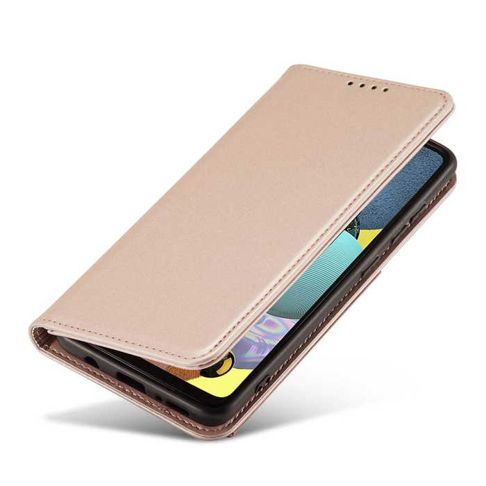 Estuche magnético para tarjetas para Samsung Galaxy A13 5G Estuche con tarjetero rosa