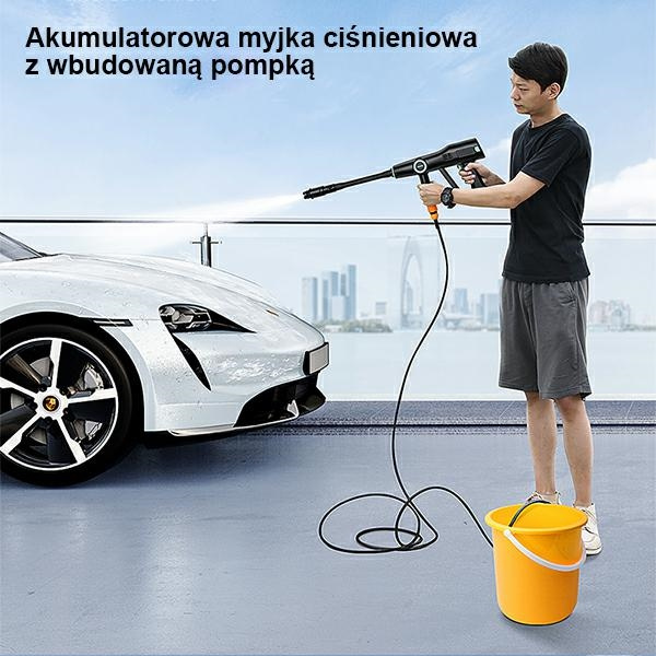 USAMS Hochdruckreiniger 5000 mAh + Gartenschlauch 5m schwarz/schwarz BXXCQ01 (US-ZB252)